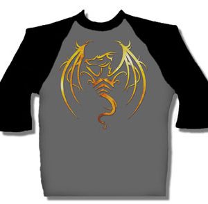Tribal Dragon baseball shirt