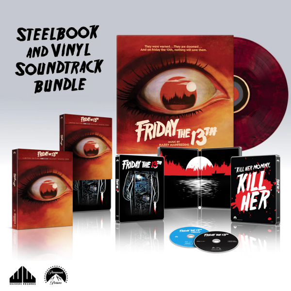 FRIDAY THE 13TH 4K UHD Steelbook & Score Vinyl Bundle