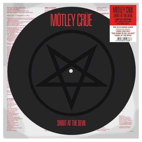 M?TLEY CR?E - SHOUT AT THE DEVIL LIMITED PICTURE DISC VINYL