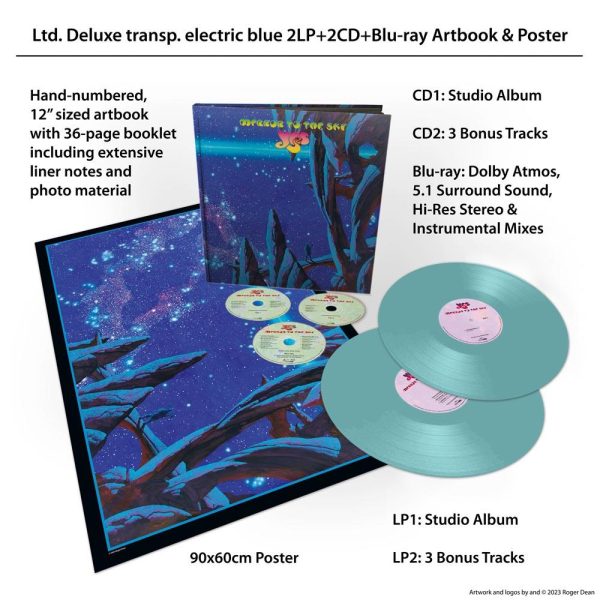 Yes - 'Mirror to the Sky' Ltd Ed. Deluxe Electric Blue hand numbered 2LP/2CD/BLURAY Artbook with Poster.