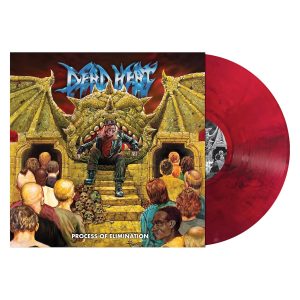 DEAD HEAT - Process of Elimination. Red/Black Marbled LP