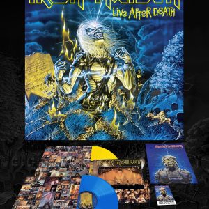 IRON MAIDEN - LIVE AFTER DEATH. LTD YELLOW AND BLUE VINYL LTD 2LP